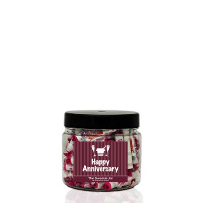 FIZZERS 400g XSmall Sweet Jar A Personalised Gift Jar Filled with Your Favourite Retro Sweets! Happy Anniversary