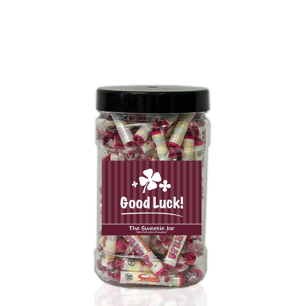 FIZZERS 700g Small Sweet Jar A Personalised Gift Jar Filled with Your Favourite Retro Sweets! Good Luck