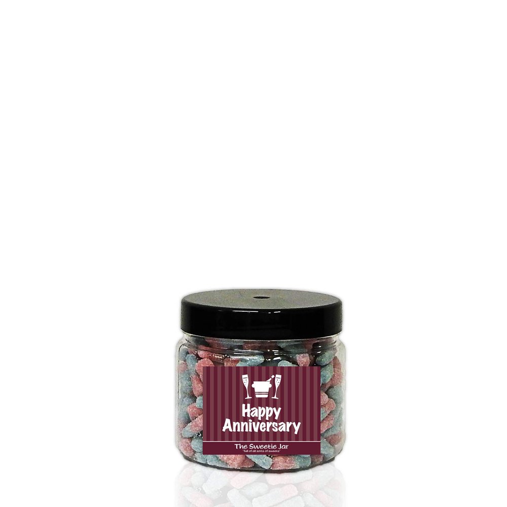 Fizzy Bubblegum Bottles 700g XSmall Sweet Jar A Personalised Gift Jar Filled with Your Favourite Retro Sweets! Happy Anniversary