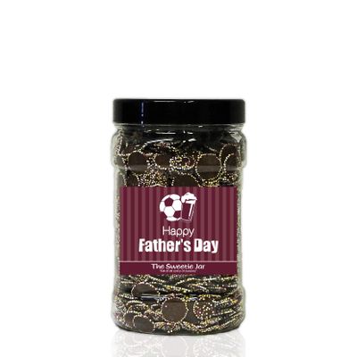 JAZZIES (aka BROWN GEMS) 1kg SMALL Sweet Jar A Personalised Gift Jar filled with your favourite Retro Sweets! Happy Fathers Day