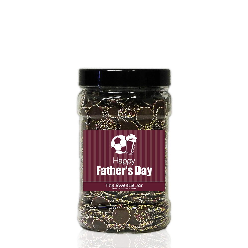 JAZZIES (aka BROWN GEMS) 1kg SMALL Sweet Jar A Personalised Gift Jar filled with your favourite Retro Sweets! Happy Fathers Day