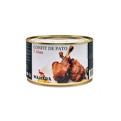 Duck Confit MALVASIA Spanish Duck Wings Confit, Circular Box with 7 units