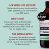 WILLY'S Apple Cider Vinegar with Live Mother - Probiotics For Detox & Gut Health - 1L Glass Bottle - Organic, Raw, Unpasteurised, Naturally Fermented ACV view 4