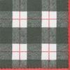 Caspari Luncheon Napkin Airlaid Plaid Green Black - 15 Napkins in Pack Paper but Feel Like Fabric view 1
