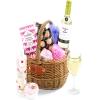 Deluxe Spa Gift Basket - Pamper Gift Set with White Wine, Prosecco Truffles, Berry Tea, Bath Bomb - Anniversary Pamper Hamper for Her, from Regency Hampers view 1