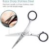 Tecto 4.5" Beard & Moustache Scissors with Comb & Pouch, Stainless Steel Eyebrow & Facial Hair Grooming Kit for Men view 2