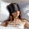 100% Mulberry Silk Sleep Mask Eye Mask for Man and Woman with Adjustable Headband, Full Size Large Sleep Mask & Blindfold for Total Blackout for All Night Sleep, Travel & Nap- Black view 3