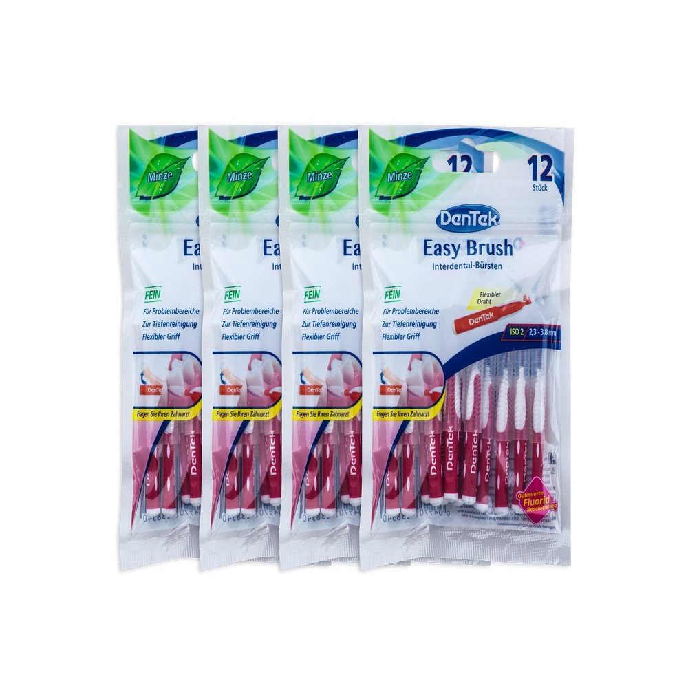 4x DenTek Easy Brush 2.3 mm - 3.8 mm Fine ISO: 2