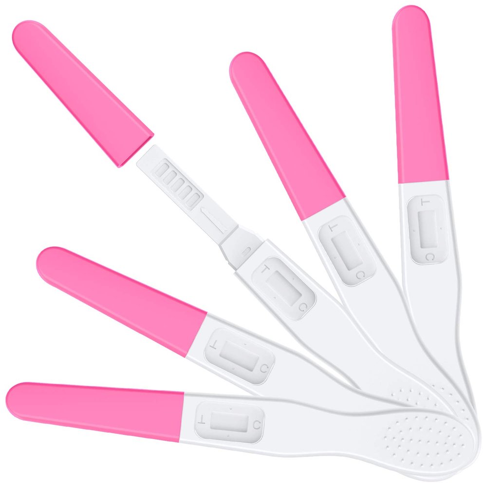 MOMMED Pregnancy Test, 5 X Individually-Sealed Wrapped, HCG Tests Sensitivity of 25 MIU(25 Ng/L), 1 Minutes Rapid Detection, 5 Packs