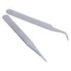 Aeromdale Nail Art Tweezers Curved Straight Pointed Ongles, Silver, 2 Pcs view 1