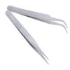 Aeromdale Nail Art Tweezers Curved Straight Pointed Ongles, Silver, 2 Pcs view 3