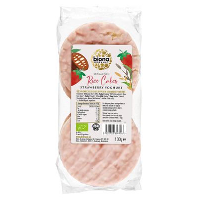 Biona Strawberry Yoghurt Coated Rice Cakes Organic