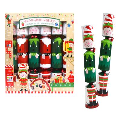 Racing Santa Christmas Crackers - Box of 6