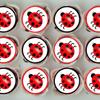 Ladybird Edible Cupcake Toppers  Cute Bug-Themed Cake Decorations for Garden Parties & Nature Celebrations  Stand Up Wafer Card 24 x 4cm/1.5 Inch Disc (PRECUT) view 3