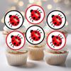 Ladybird Edible Cupcake Toppers  Cute Bug-Themed Cake Decorations for Garden Parties & Nature Celebrations  Stand Up Wafer Card 24 x 4cm/1.5 Inch Disc (PRECUT) view 4