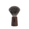 NOM Theo Shaving Brush | Pure Badger Shave Brush for Shaving Soaps and Creams | exfoliating Shaving Brush | Dark Ash Handle view 1