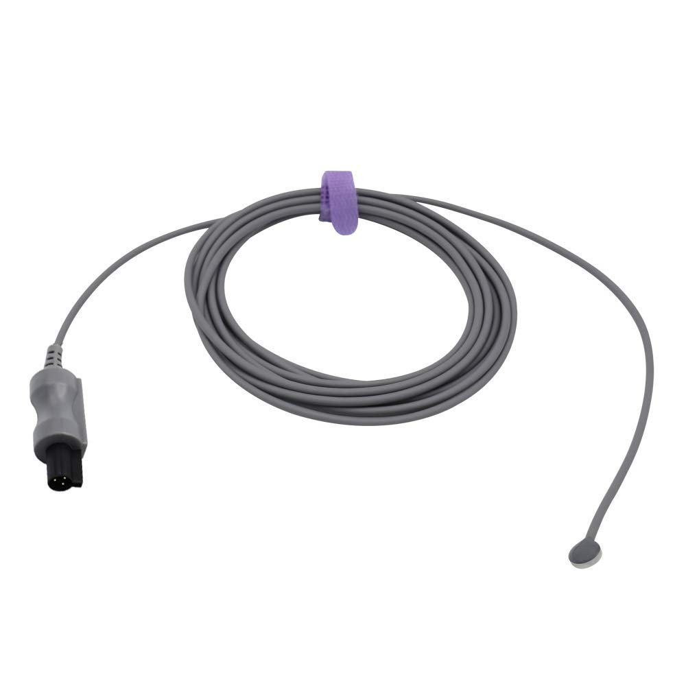 Compatible Datex Ohmeda Temperature Probe Reusable Adult Skin Sensor 3 Pin Connector