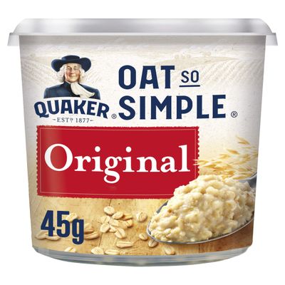 Quaker Oat So Simple Original Porridge Pots, 45 g (Pack of 8)