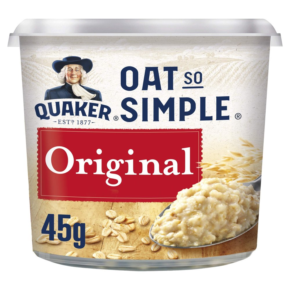 Quaker Oat So Simple Original Porridge Pots, 45 g (Pack of 8)