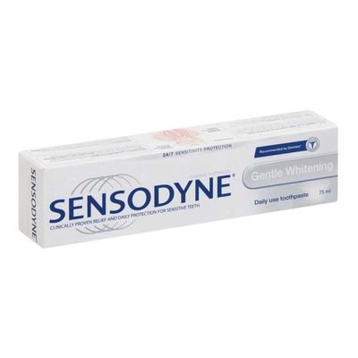 3 X SENSODYNE GENTLE WHITENING DAILY USE TOOTHPASTE 75ML