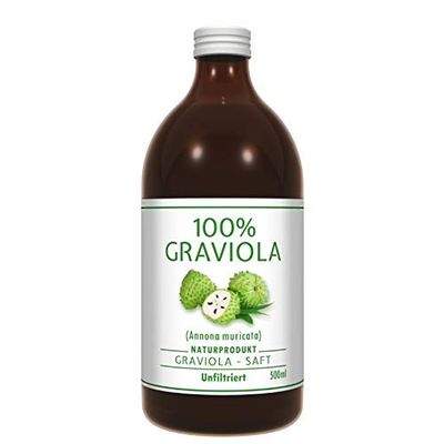 100% Soursop Juice - Unfiltered. Vegan . 500ml. 100% Soursop-Pulp. Guanabana. Corossol. Graviola.