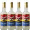 Torani Coconut Coffee Syrups (4 x 750ml) - Pure Cane Sugar Coconut Syrups for Lattes, Iced Coffee & Tropical Drinks - Exotic Taste, Vegetarian-Friendly view 1