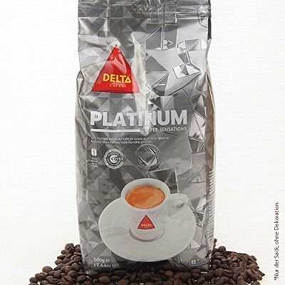 Delta, Coffee Beans, Platinum, 3 Packs x 500 gr