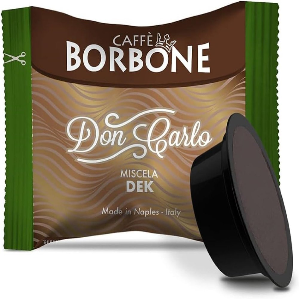 Caff Borbone Don Carlo, Dek Decaffeinated Coffee Blend - 50 Capsules - Compatible with Lavazza* A Modo Mio* coffee machines for domestic use