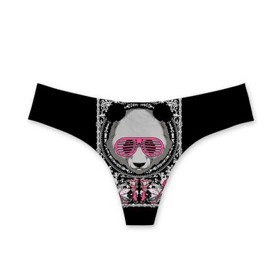 HUGS IDEA Fashion Panda Sexy G-String Lingerie Women Triangle Knickers Comfortablely M
