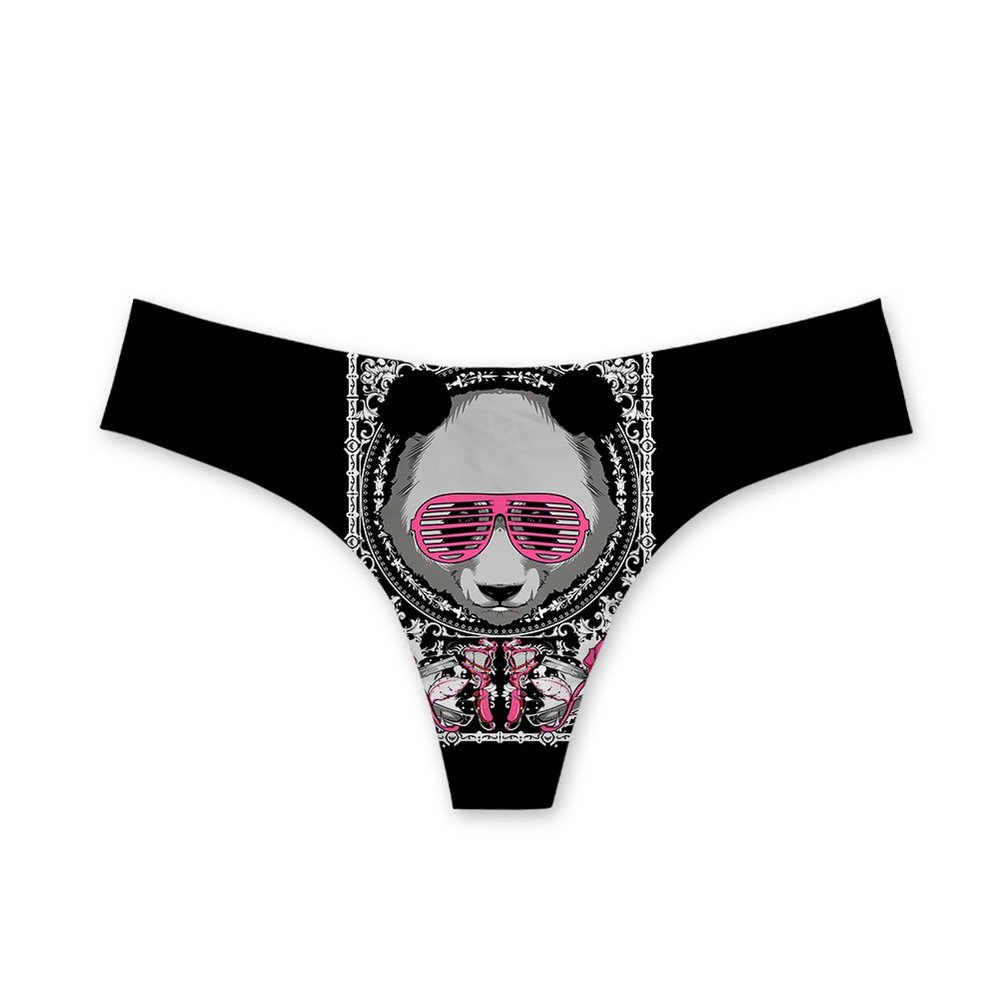 HUGS IDEA Fashion Panda Sexy G-String Lingerie Women Triangle Knickers Comfortablely M