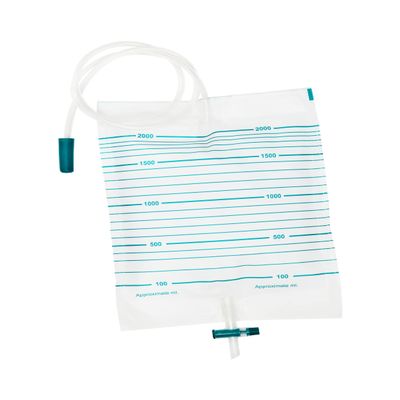 10pcs Pack E&E 2000ml Urine Drainage Bags  Non Sterile Bags with T-Tap Valve and 85cm Tube Drainable Urinary Bags Non-Latex Drainage Bags (10 Count (Pack of 1))