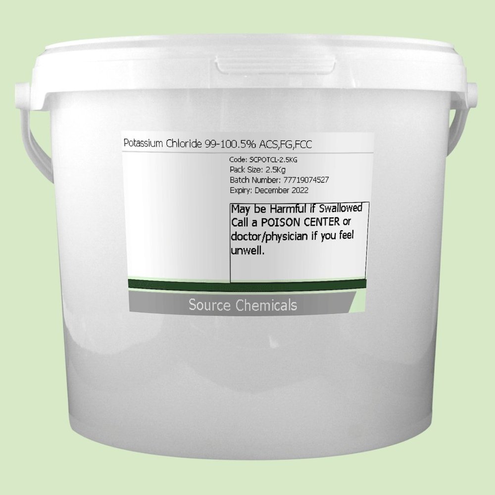 Potassium Chloride 99-100.5% ACS,FG,FCC 2.5Kg Including Delivery