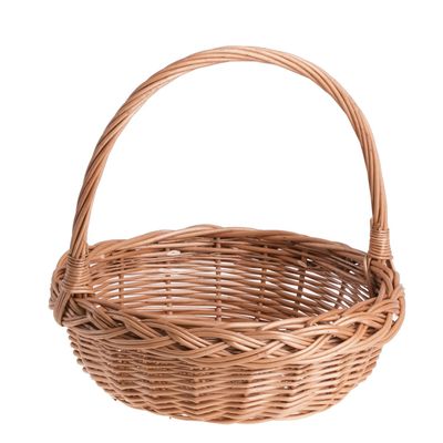 e-wicker24 Alles aus Weide Gift Basket Made of Willow, Colourful Painted Wicker Gift Basket, Decoration Basket, Handle Basket