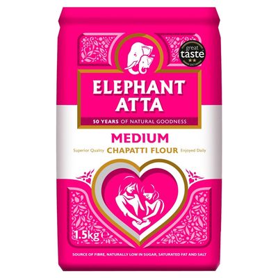 Elephant Atta Medium Chapatti Flour, 1.5kg