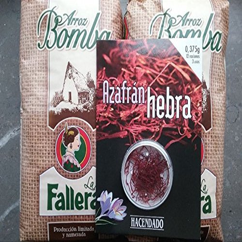 Click to open expanded view Lot of 2kg. Paella Bomba Rice La Fallera + 0,375gr Saffron threads Hacendado