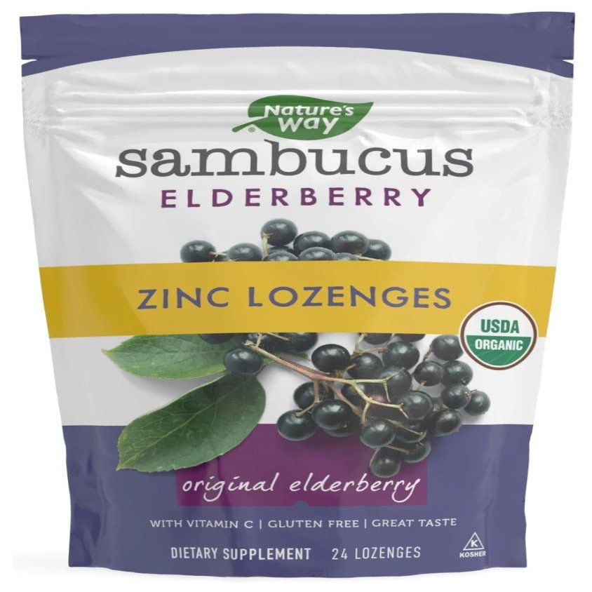 Organic Sambucus Zinc Lozenges 24 lzngs