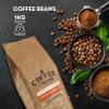 COFFEE CRUISE Sweet Brazil Brazilian Coffee Beans 1kg - Medium Roasting - Aroma Cocoa and chocolate - For All Coffee Machines - 100% Arabica view 4