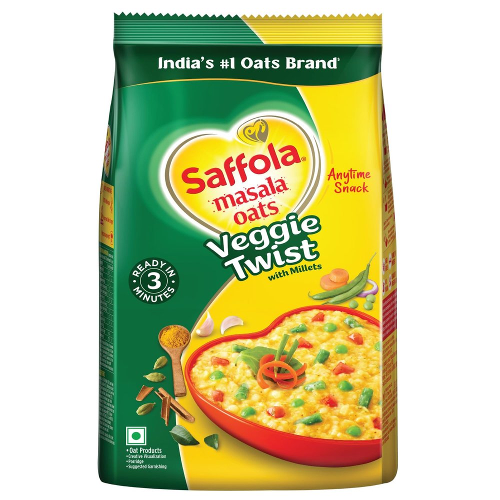 Saffola Masala Oats Veggie Twist, 500g