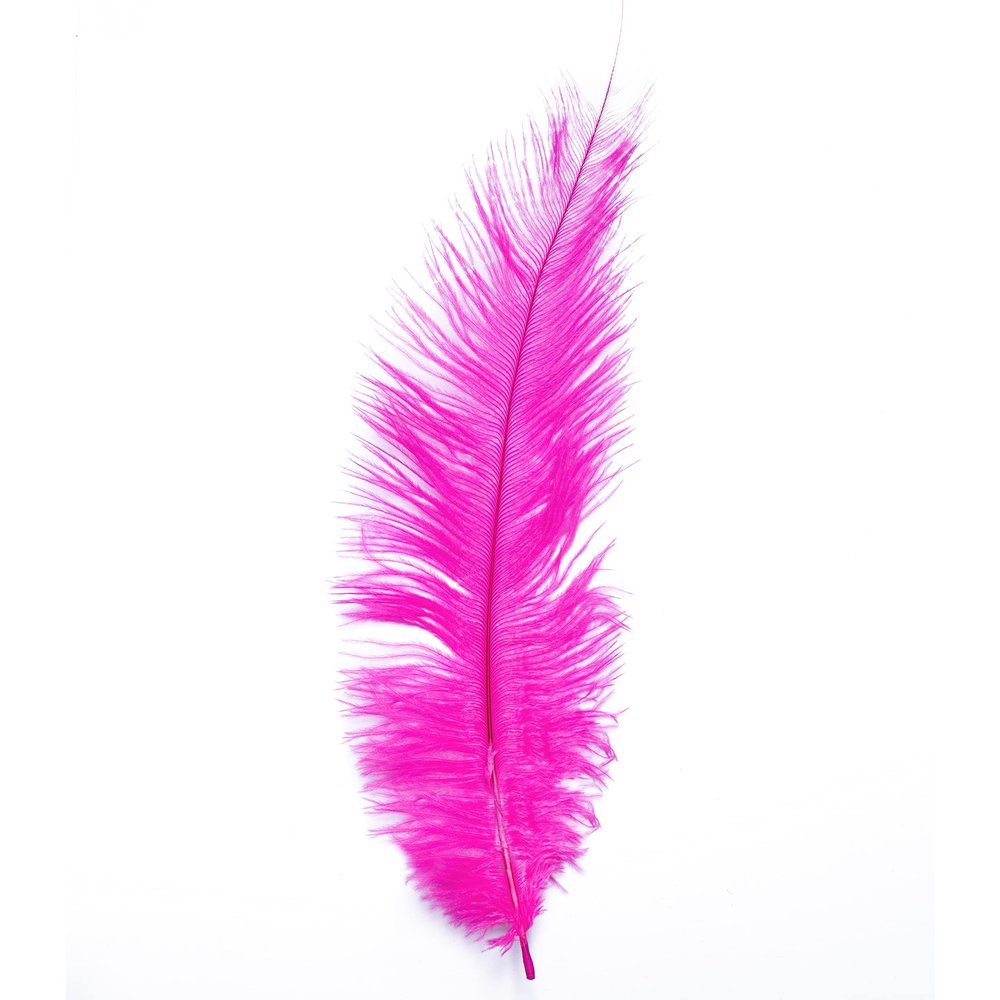 Ostrich Feathers - 10" - 12" / 25cm - 30cm - Pick Quantity / 25 Colours (Hot Pink, 9 x Ostrich Feathers)