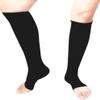 2 Pairs (4 Pieces) per package. PEDIMEND Open Toe Graduate Compression Socks | Maternity Pregnancy Compression Socks | Blood Circulation & Recovery (BLACK) view 4