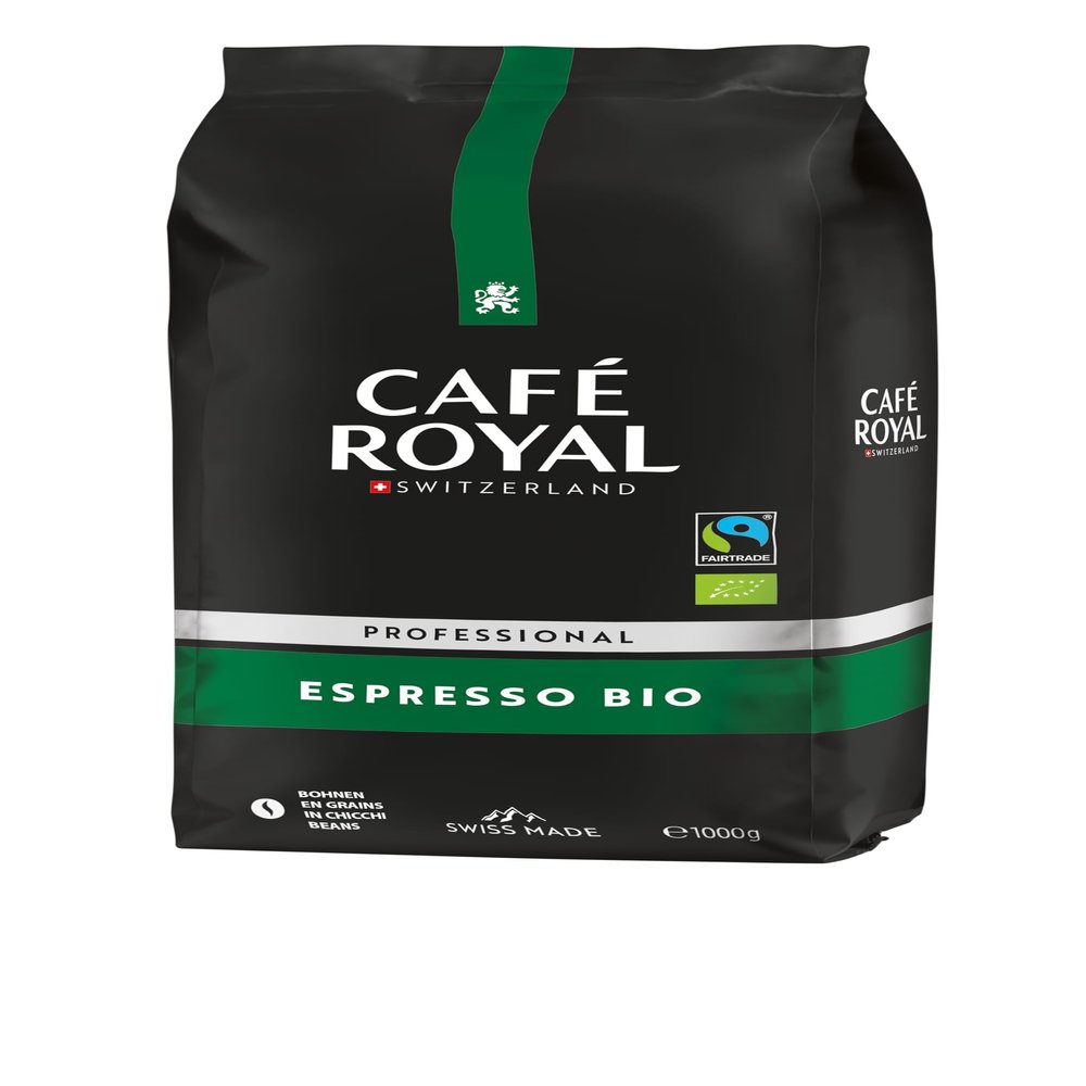 Caf Royal Professional Line beans, Bio Espresso, 1kg coffee beans, Bio and Fairtrade certified, 100 percent Arabica coffee