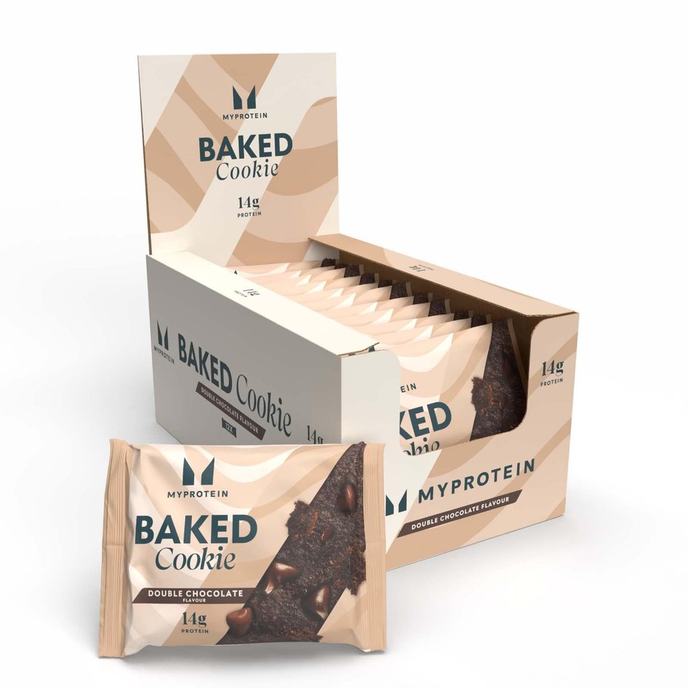 Myprotein Baked Protein Cookie | Chocolate | Vegan Protein Snack with 13g Protein | Baked with Coconut Oil & Dark Chocolate Chunks | Mens Health Award-Winning | 12 x 75g