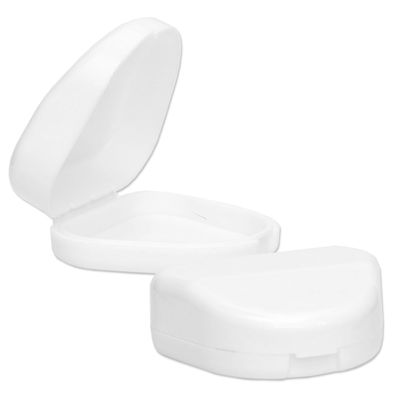 30 x Retainer Case ~ Bulk Buy Slim Boxes for Gumshields, Mouthguards Dental Trays etc (White)