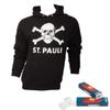 FC St. Pauli Men's Hoodie Skull + Free Energy Drink Fanergy (XXXL) view 1
