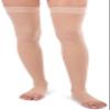 2 Pairs (4 Pieces) per package. - PEDIMEND Compression Thigh Highs Open Toe Stockings | Anti-Fatigue Slimming Compression Socks - UNISEX - (BEIGE) (Beige) view 1