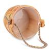 Bestnewie Finnish Pine Wood Sauna Bucket with Ladle Handmade Wooden Sauna Bucket Sauna Spa Accessory - 5 Liter (1.3 Gallon) Sauna Bucket with Felt Sauna Hat and Sauna Seat Pad view 2