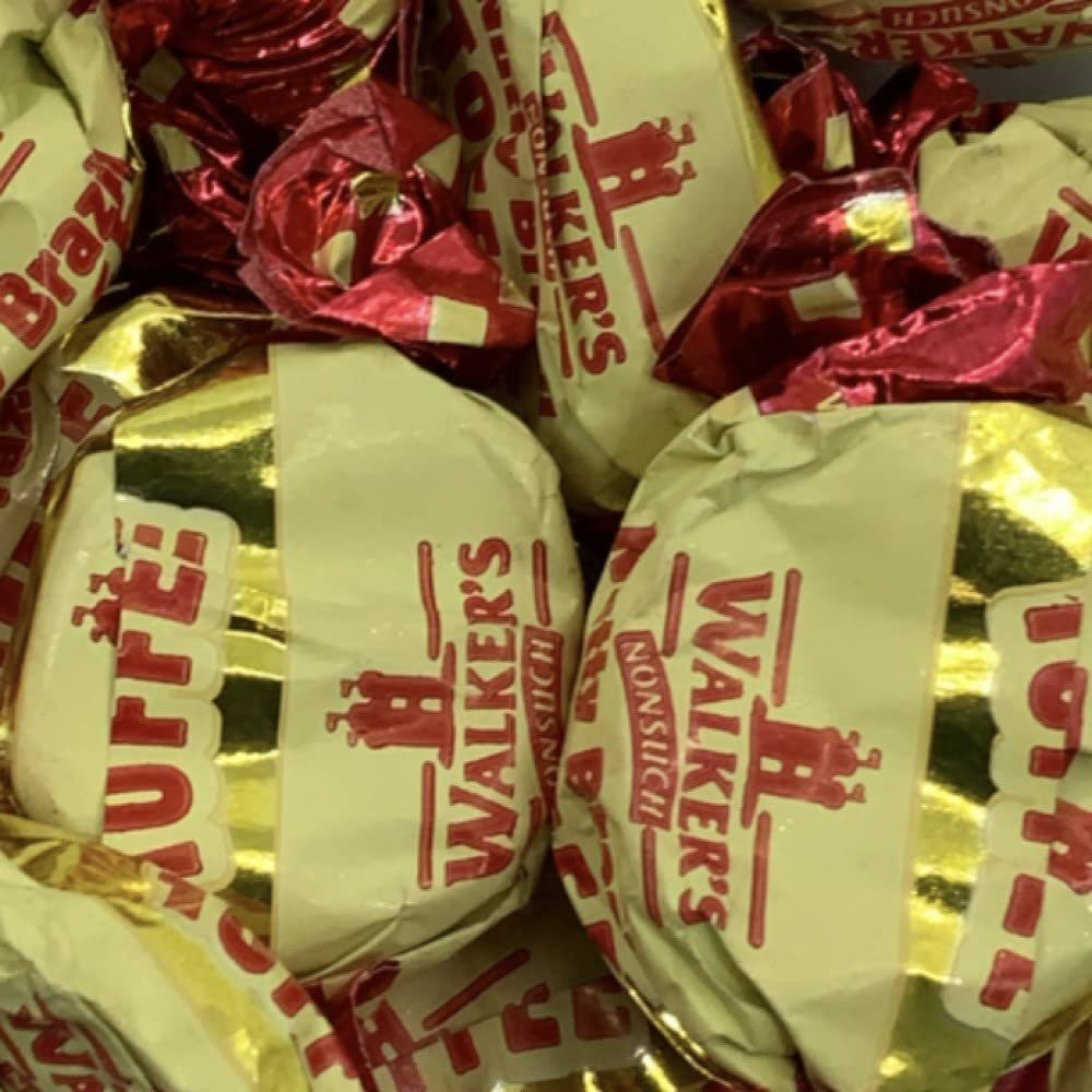 Walkers Nutty Brazil Toffees Wrapped Retro Sweet Shop Traditional Old Fashioned Candy (1kg)