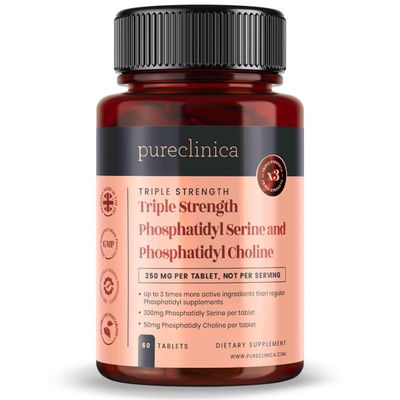 Phosphatidyl Serine & Phosphatidyl Choline 350mg x 6 Tablets | 2 Month Supply |High Strength Sunflower Lecithin | Non-GMO, Soy-Free, Vegan Tablets