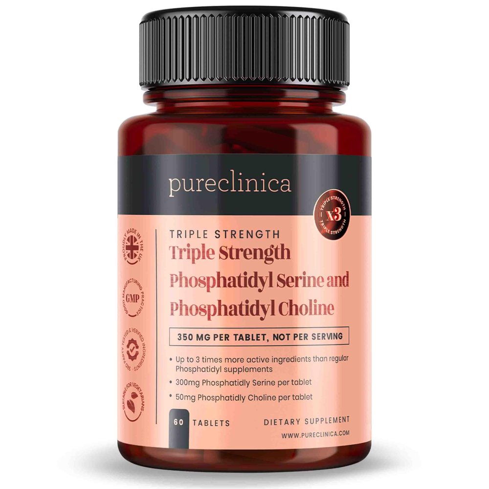 Phosphatidyl Serine & Phosphatidyl Choline 350mg x 6 Tablets | 2 Month Supply |High Strength Sunflower Lecithin | Non-GMO, Soy-Free, Vegan Tablets