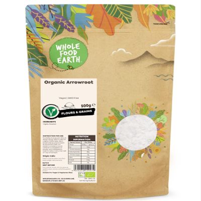 Wholefood Earth Organic Arrowroot 500g Vegan | GMO Free | Certified Organic